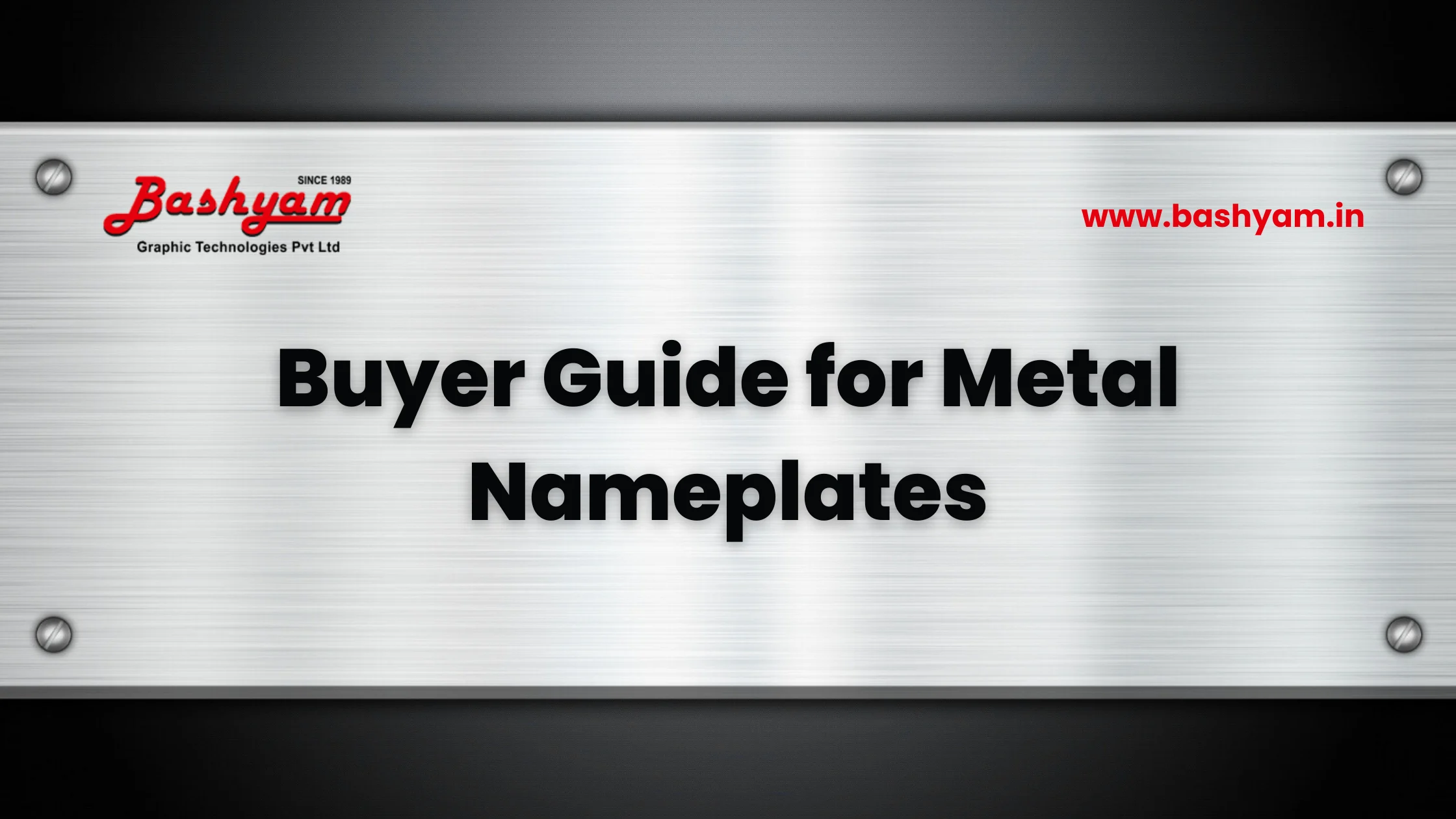 Custom aluminum and metal name plates designed for industrial use
