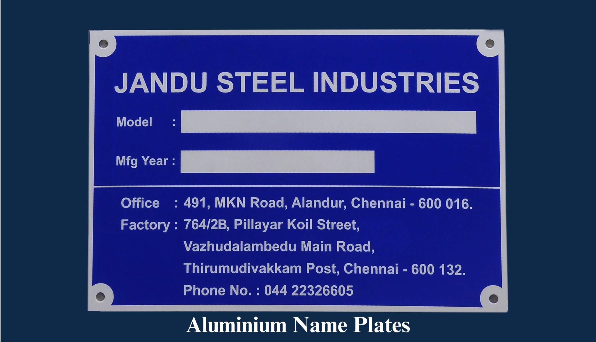 Name Plates Manufacturer