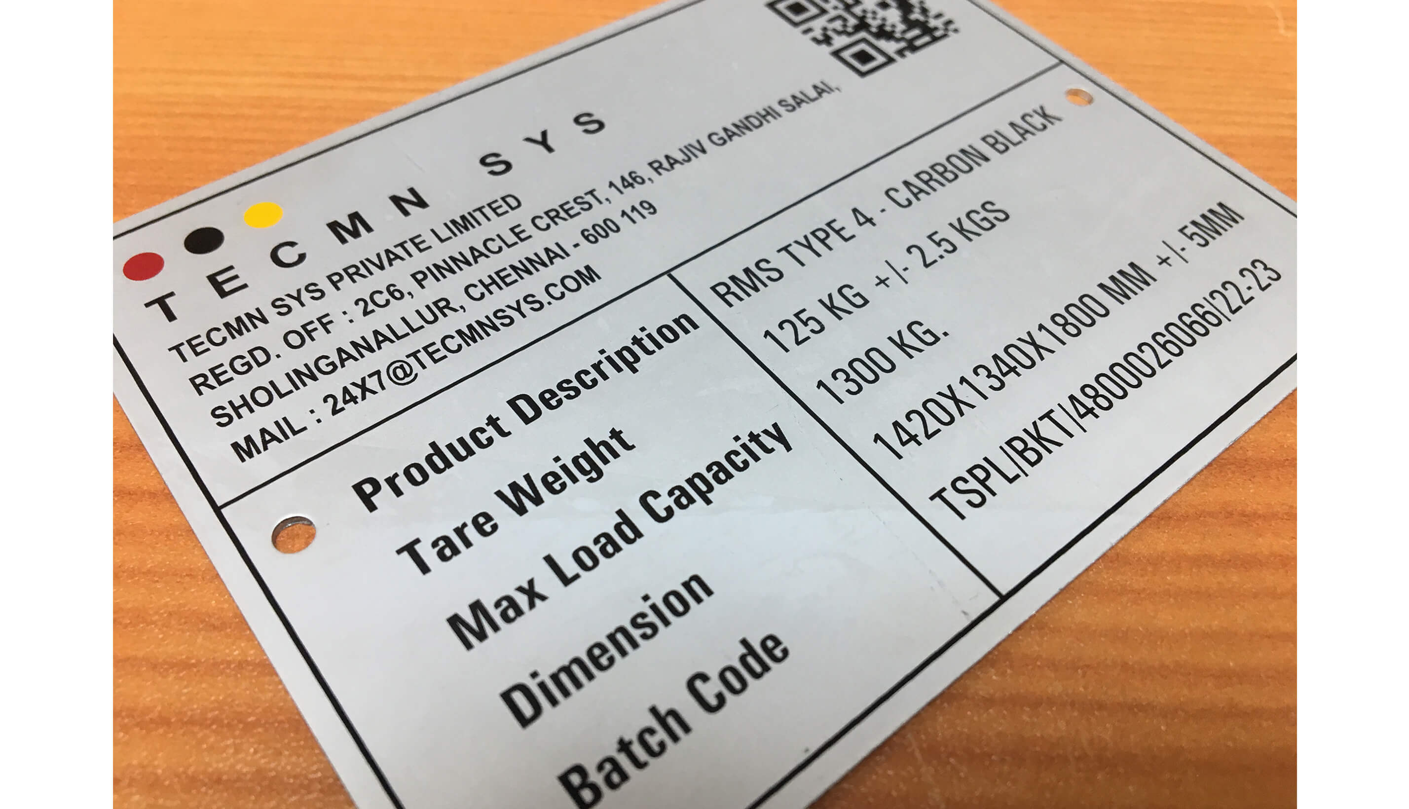 METAL QR CODE LABEL 8
