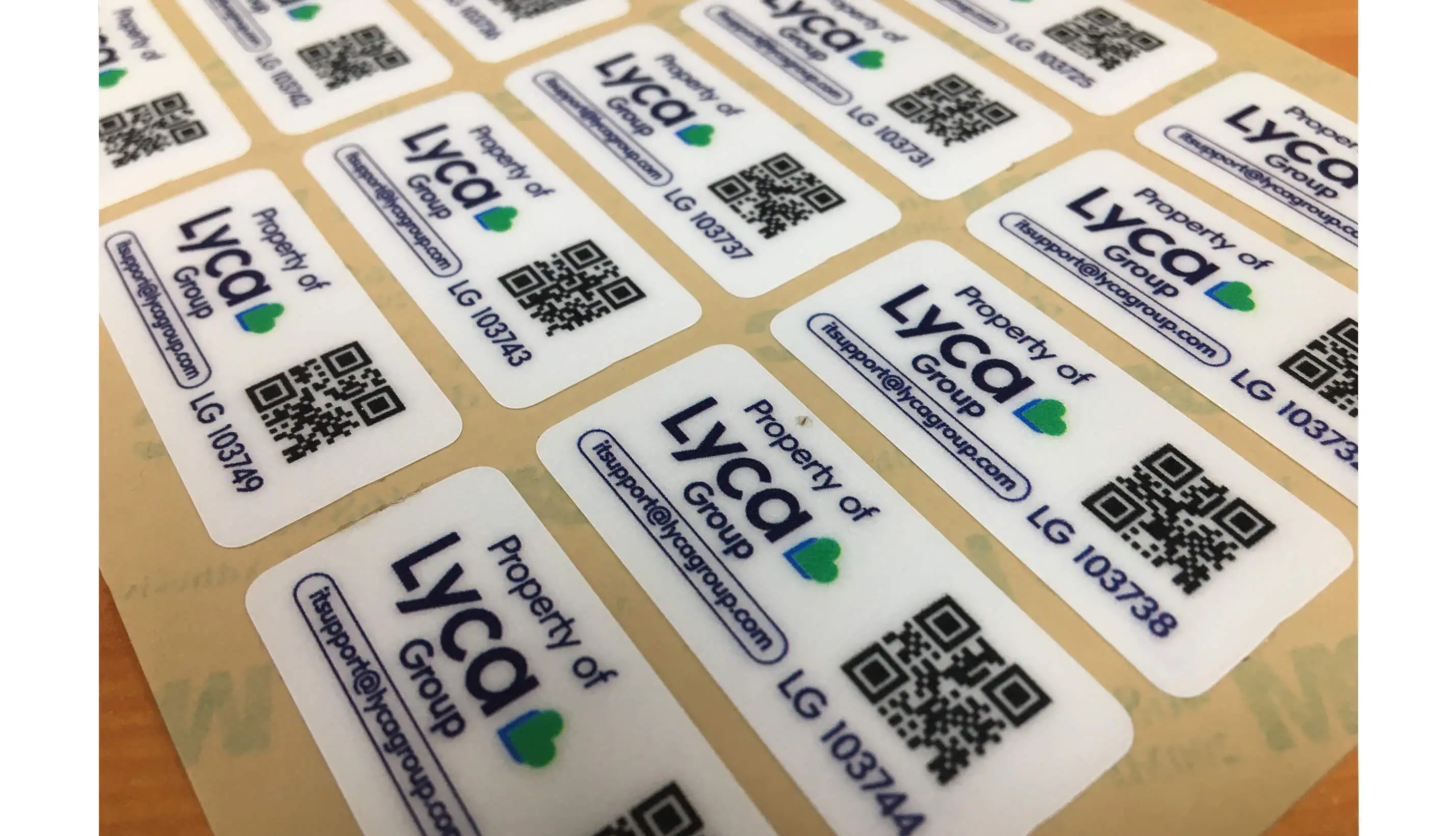 ASSET STICKERS POLYCARBONATE 3