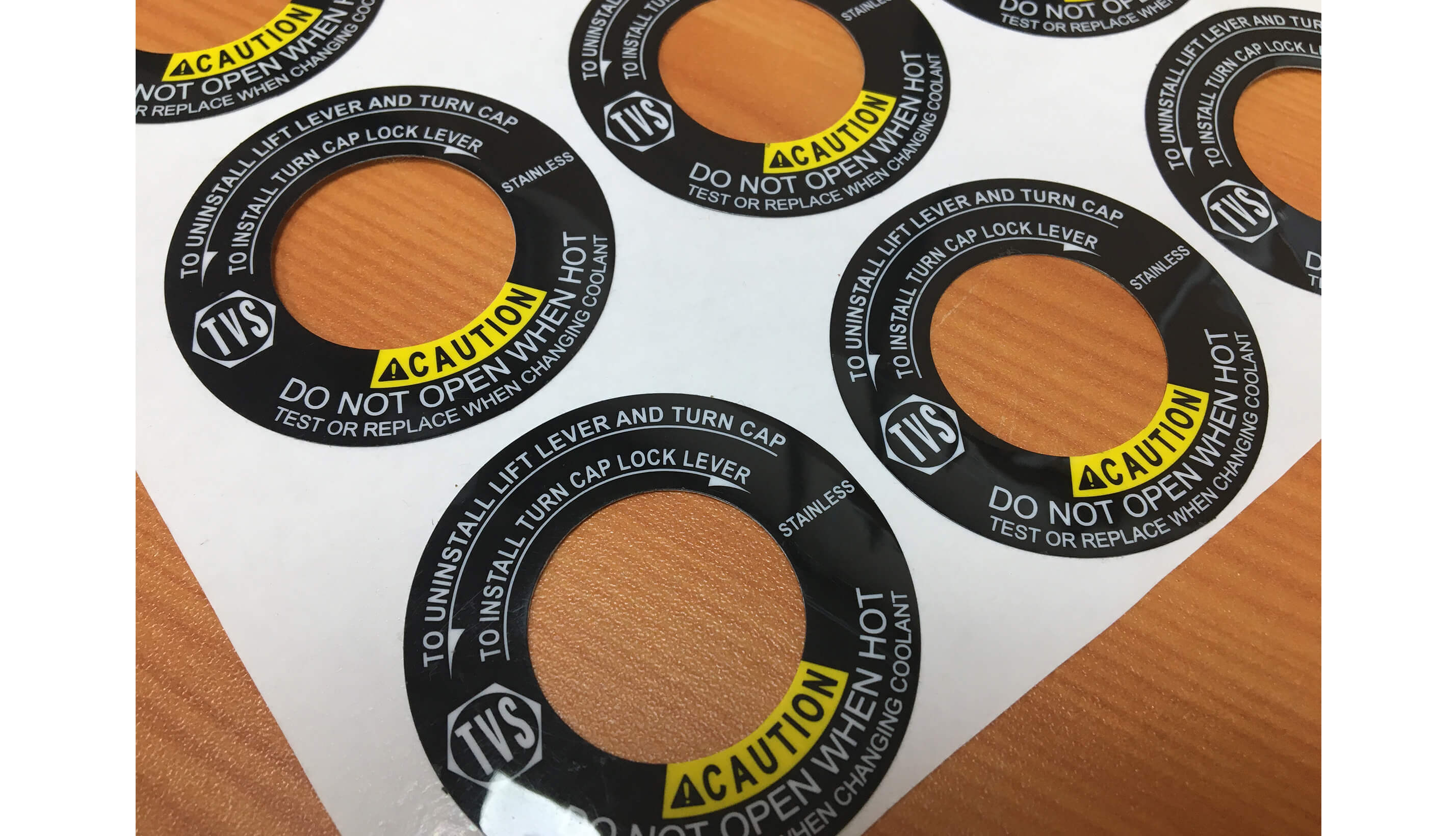 WEATHER PROOF POLYESTER STICKER 14
