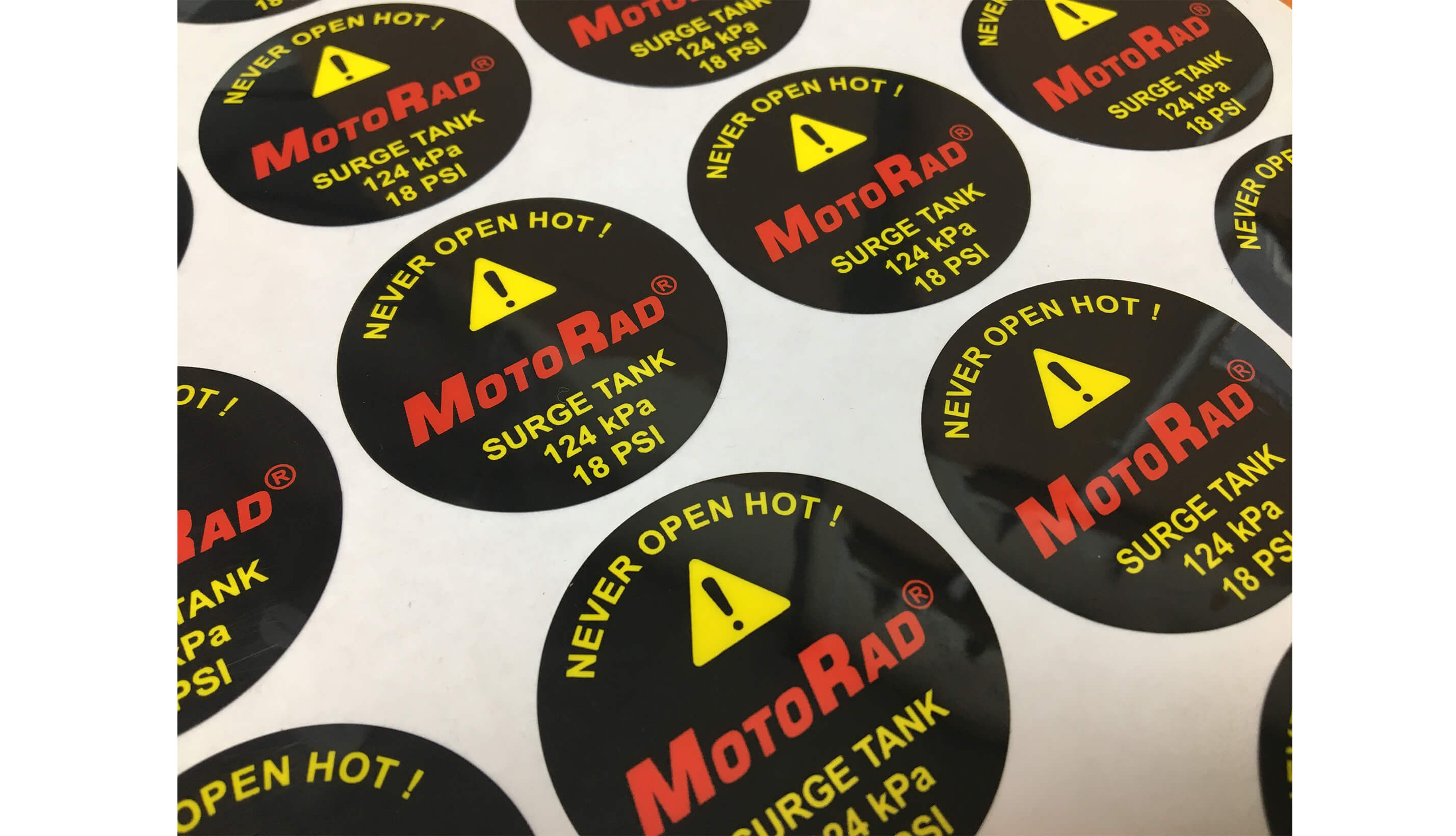 WEATHER PROOF POLYESTER STICKER 6