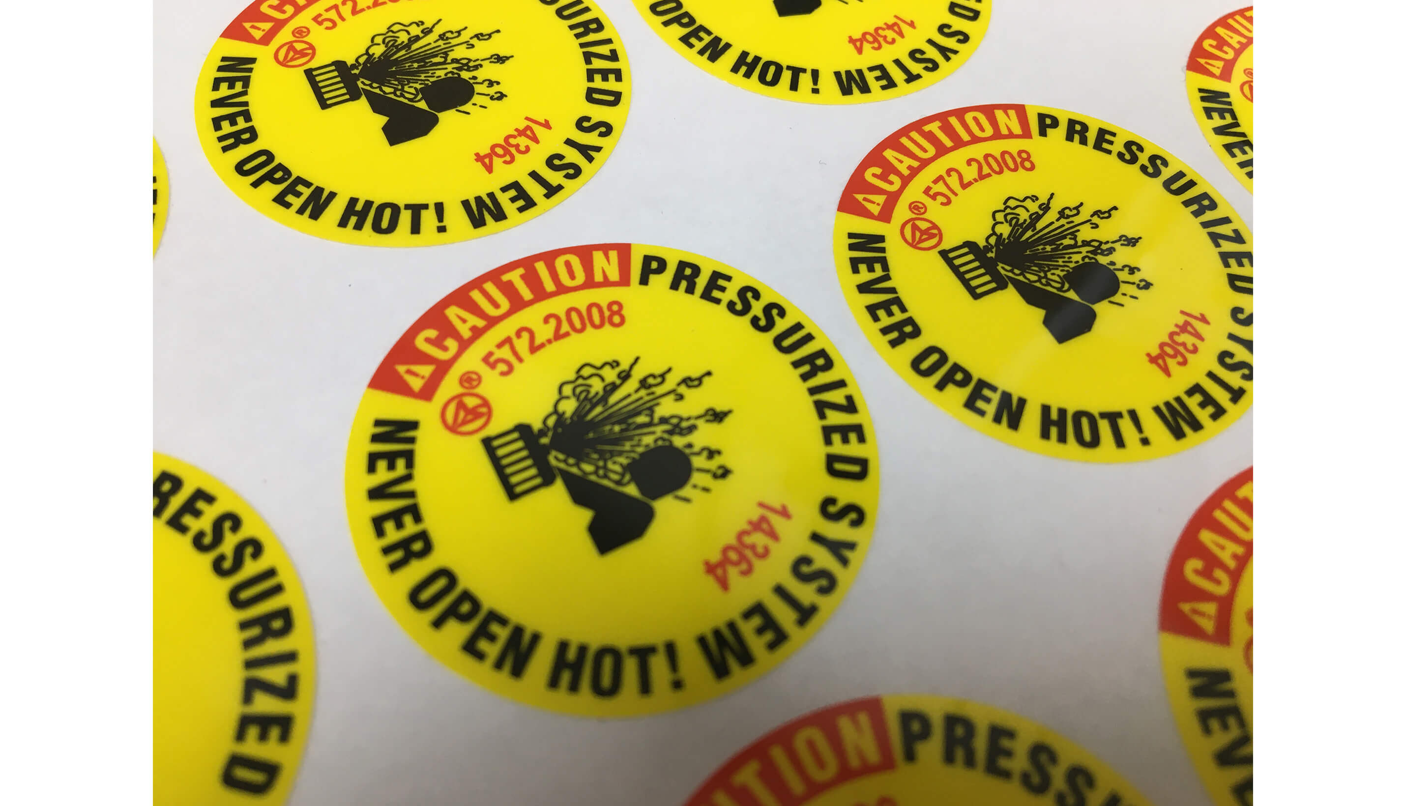 WEATHER PROOF POLYESTER STICKER 7