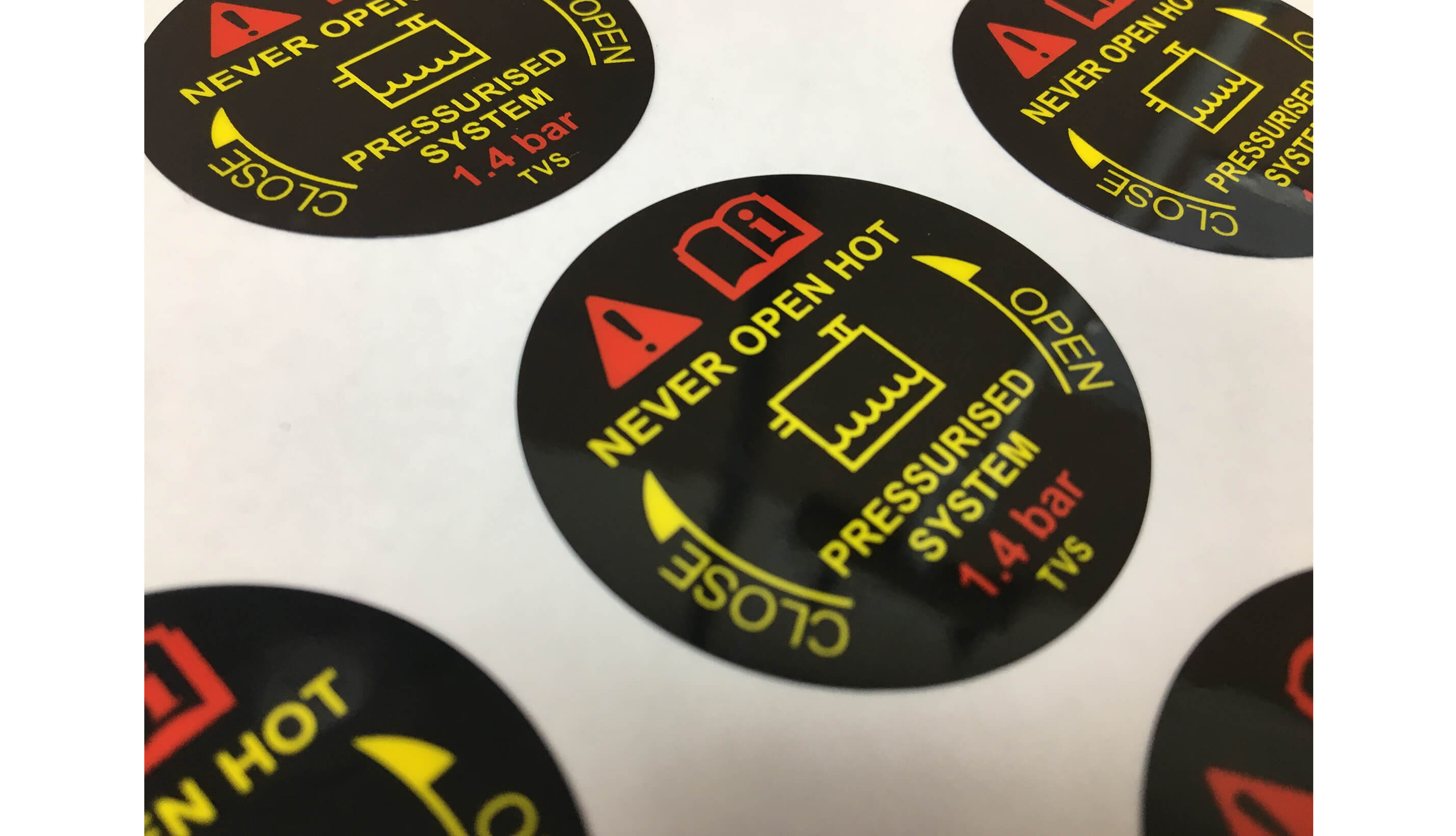 WEATHER PROOF POLYESTER STICKER 9